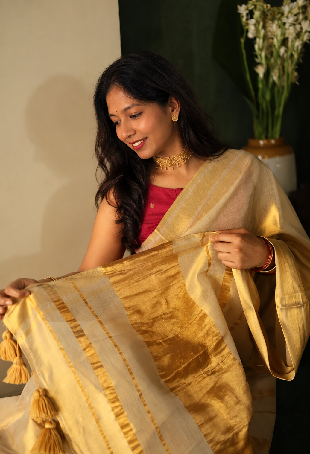 120 Mul Tissue Saree